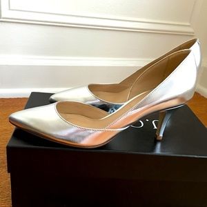 JCrew Valentina Pumps, d’Orsay, Silver